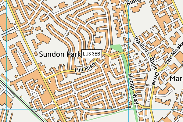 LU3 3EB map - OS VectorMap District (Ordnance Survey)