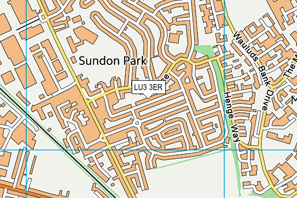 LU3 3ER map - OS VectorMap District (Ordnance Survey)
