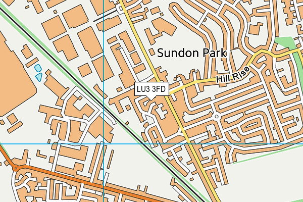 LU3 3FD map - OS VectorMap District (Ordnance Survey)