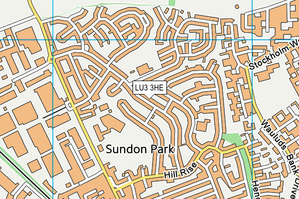 LU3 3HE map - OS VectorMap District (Ordnance Survey)