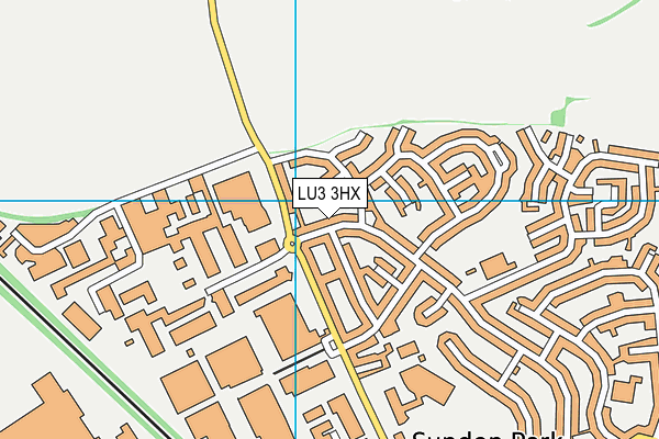 LU3 3HX map - OS VectorMap District (Ordnance Survey)