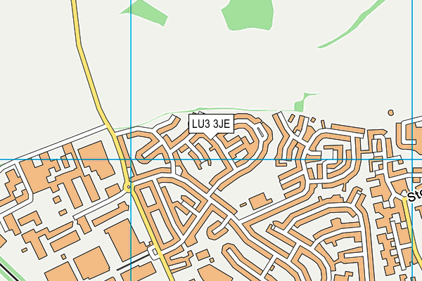 LU3 3JE map - OS VectorMap District (Ordnance Survey)