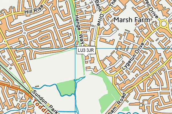 LU3 3JR map - OS VectorMap District (Ordnance Survey)