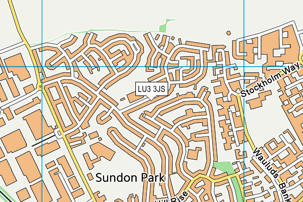 LU3 3JS map - OS VectorMap District (Ordnance Survey)