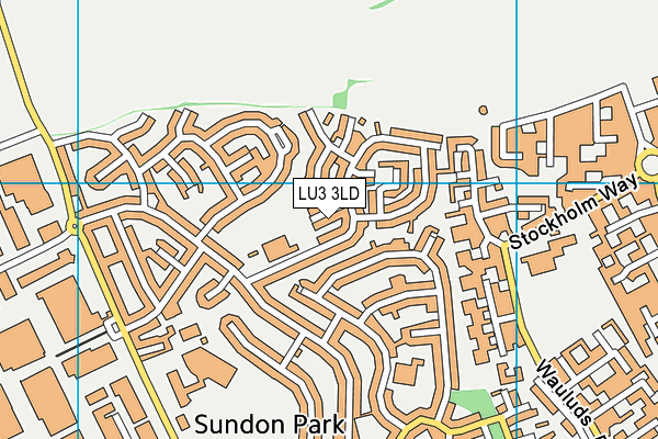 LU3 3LD map - OS VectorMap District (Ordnance Survey)