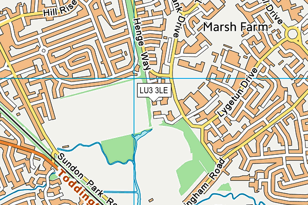 LU3 3LE map - OS VectorMap District (Ordnance Survey)