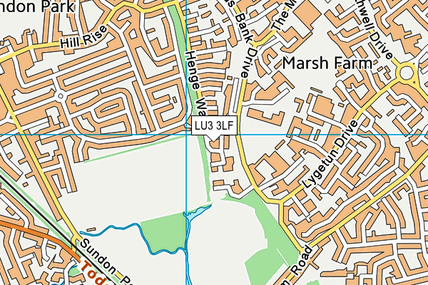 LU3 3LF map - OS VectorMap District (Ordnance Survey)