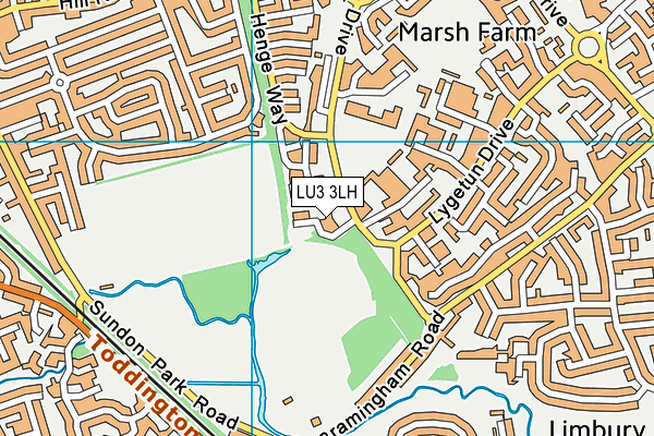 LU3 3LH map - OS VectorMap District (Ordnance Survey)