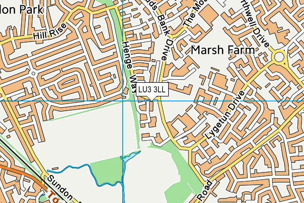 LU3 3LL map - OS VectorMap District (Ordnance Survey)