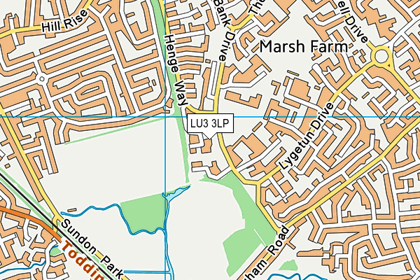 LU3 3LP map - OS VectorMap District (Ordnance Survey)