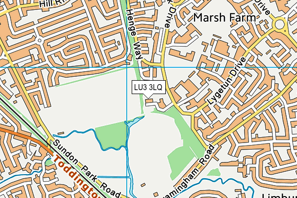 LU3 3LQ map - OS VectorMap District (Ordnance Survey)
