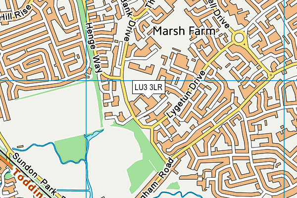 LU3 3LR map - OS VectorMap District (Ordnance Survey)