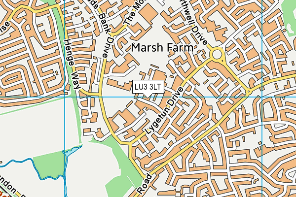 LU3 3LT map - OS VectorMap District (Ordnance Survey)