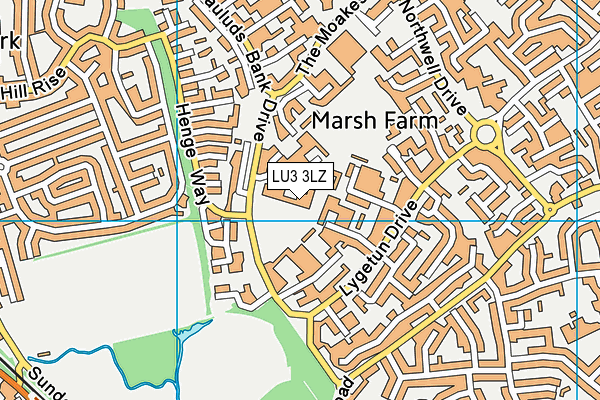 Waulud Primary School map (LU3 3LZ) - OS VectorMap District (Ordnance Survey)