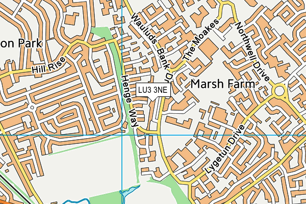 LU3 3NE map - OS VectorMap District (Ordnance Survey)