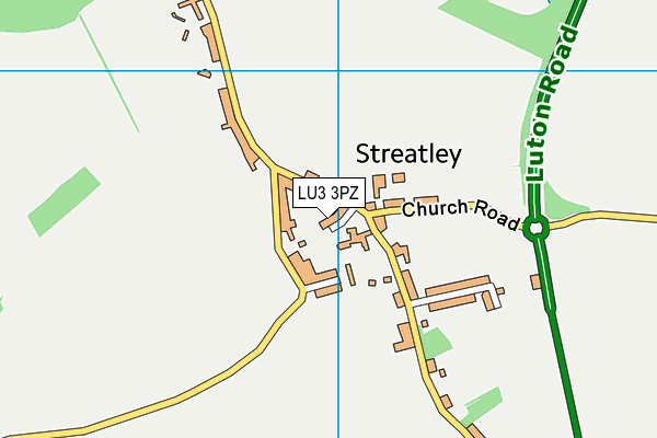 LU3 3PZ map - OS VectorMap District (Ordnance Survey)