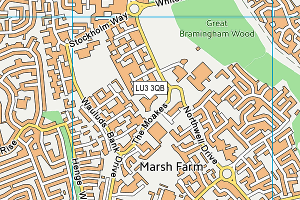 LU3 3QB map - OS VectorMap District (Ordnance Survey)