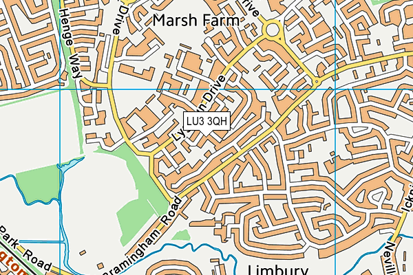 LU3 3QH map - OS VectorMap District (Ordnance Survey)