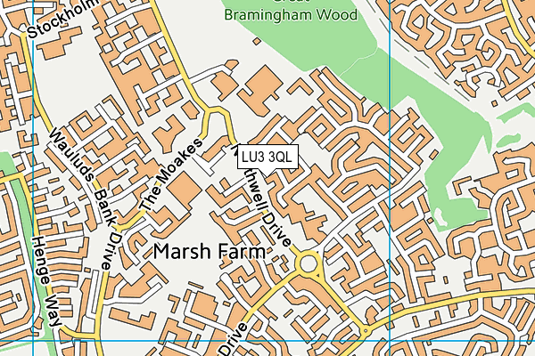 LU3 3QL map - OS VectorMap District (Ordnance Survey)