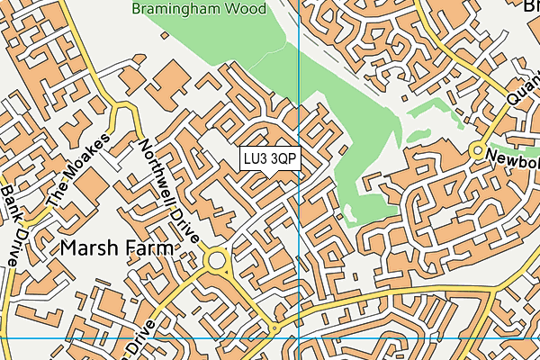 LU3 3QP map - OS VectorMap District (Ordnance Survey)