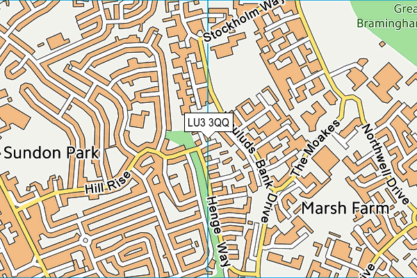 LU3 3QQ map - OS VectorMap District (Ordnance Survey)