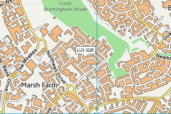 LU3 3QR map - OS VectorMap District (Ordnance Survey)