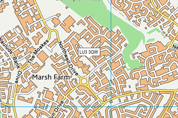 LU3 3QW map - OS VectorMap District (Ordnance Survey)