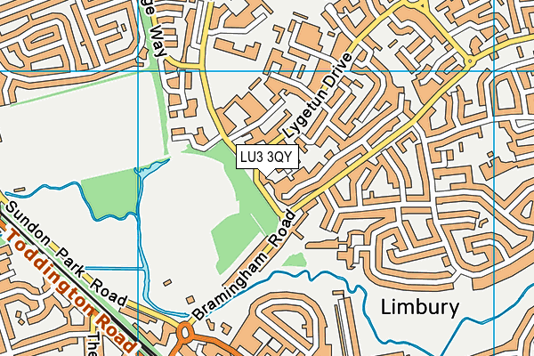 LU3 3QY map - OS VectorMap District (Ordnance Survey)