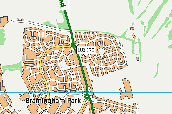 LU3 3RE map - OS VectorMap District (Ordnance Survey)