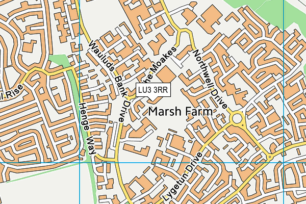 LU3 3RR map - OS VectorMap District (Ordnance Survey)