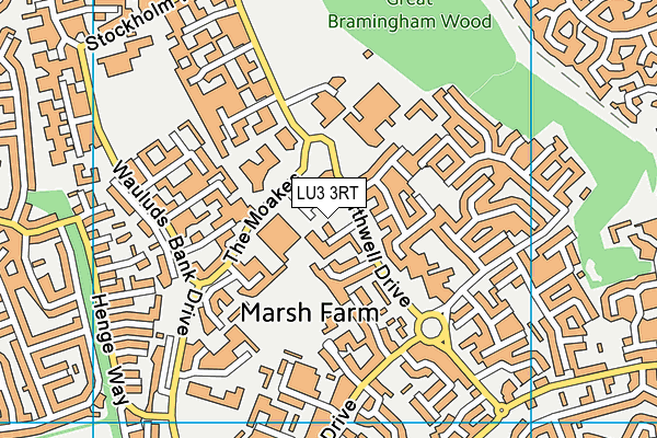 LU3 3RT map - OS VectorMap District (Ordnance Survey)