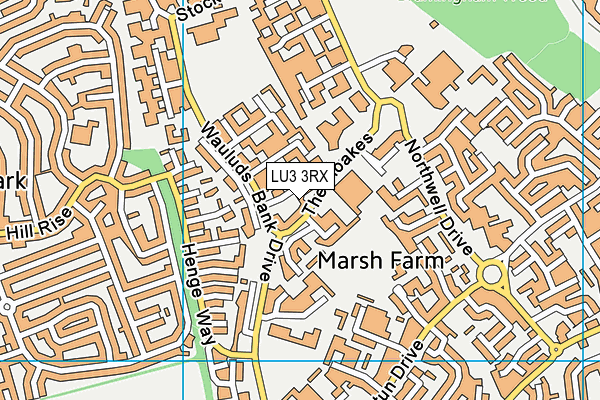 LU3 3RX map - OS VectorMap District (Ordnance Survey)