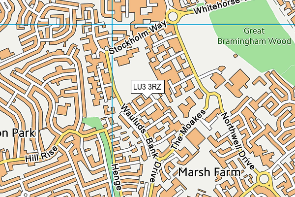 LU3 3RZ map - OS VectorMap District (Ordnance Survey)