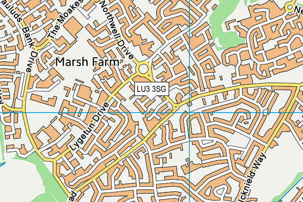 LU3 3SG map - OS VectorMap District (Ordnance Survey)