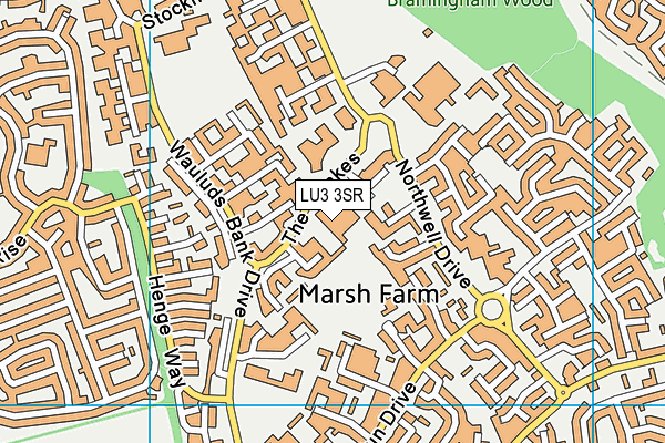 LU3 3SR map - OS VectorMap District (Ordnance Survey)