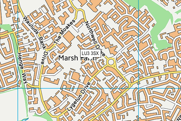 LU3 3SX map - OS VectorMap District (Ordnance Survey)