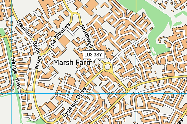 LU3 3SY map - OS VectorMap District (Ordnance Survey)