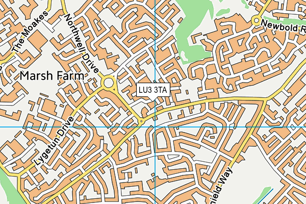 LU3 3TA map - OS VectorMap District (Ordnance Survey)