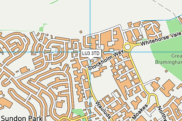 LU3 3TD map - OS VectorMap District (Ordnance Survey)