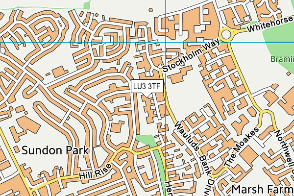 LU3 3TF map - OS VectorMap District (Ordnance Survey)