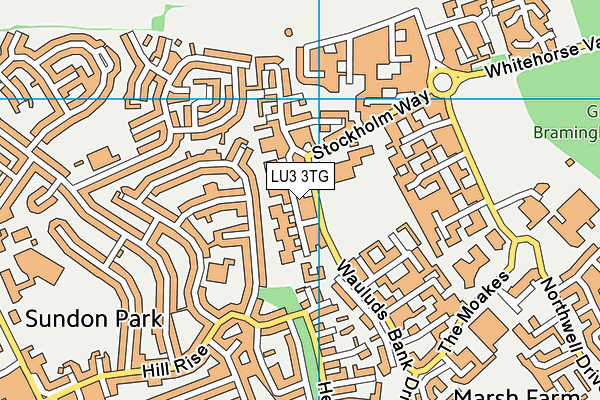 LU3 3TG map - OS VectorMap District (Ordnance Survey)