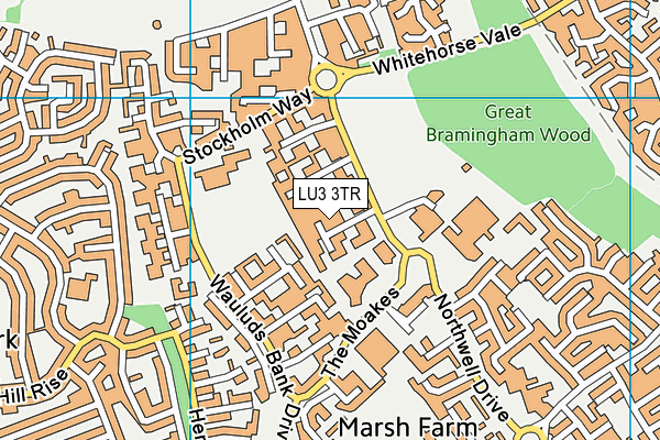 LU3 3TR map - OS VectorMap District (Ordnance Survey)
