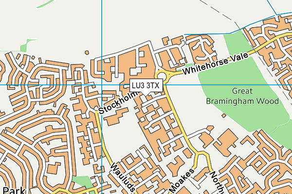 LU3 3TX map - OS VectorMap District (Ordnance Survey)