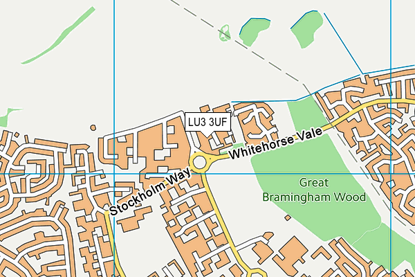 LU3 3UF map - OS VectorMap District (Ordnance Survey)