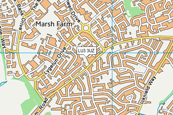 LU3 3UZ map - OS VectorMap District (Ordnance Survey)