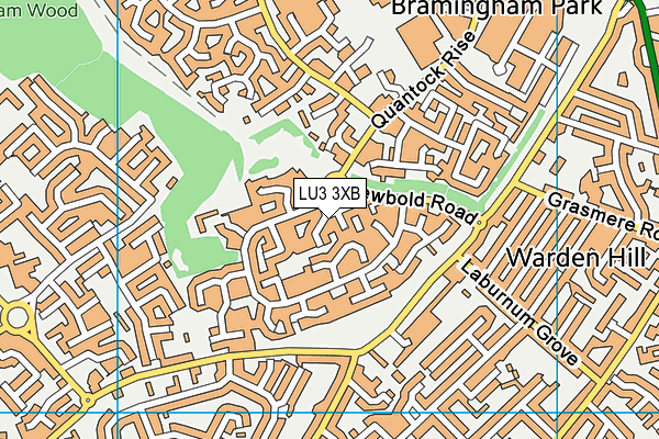 LU3 3XB map - OS VectorMap District (Ordnance Survey)