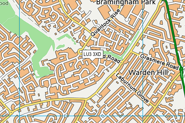 LU3 3XD map - OS VectorMap District (Ordnance Survey)