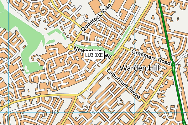 LU3 3XE map - OS VectorMap District (Ordnance Survey)