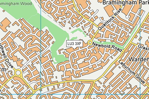 LU3 3XF map - OS VectorMap District (Ordnance Survey)