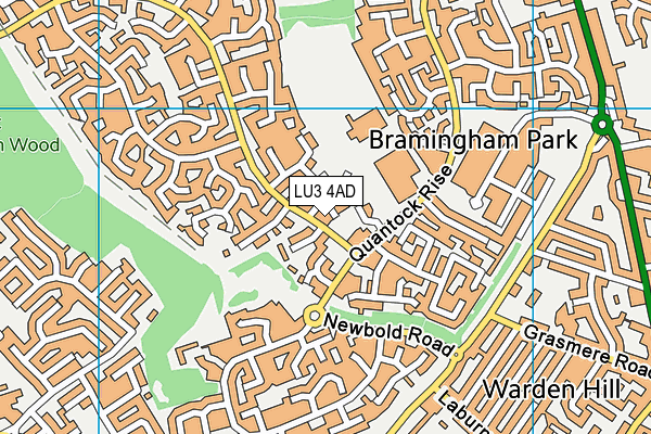 LU3 4AD map - OS VectorMap District (Ordnance Survey)